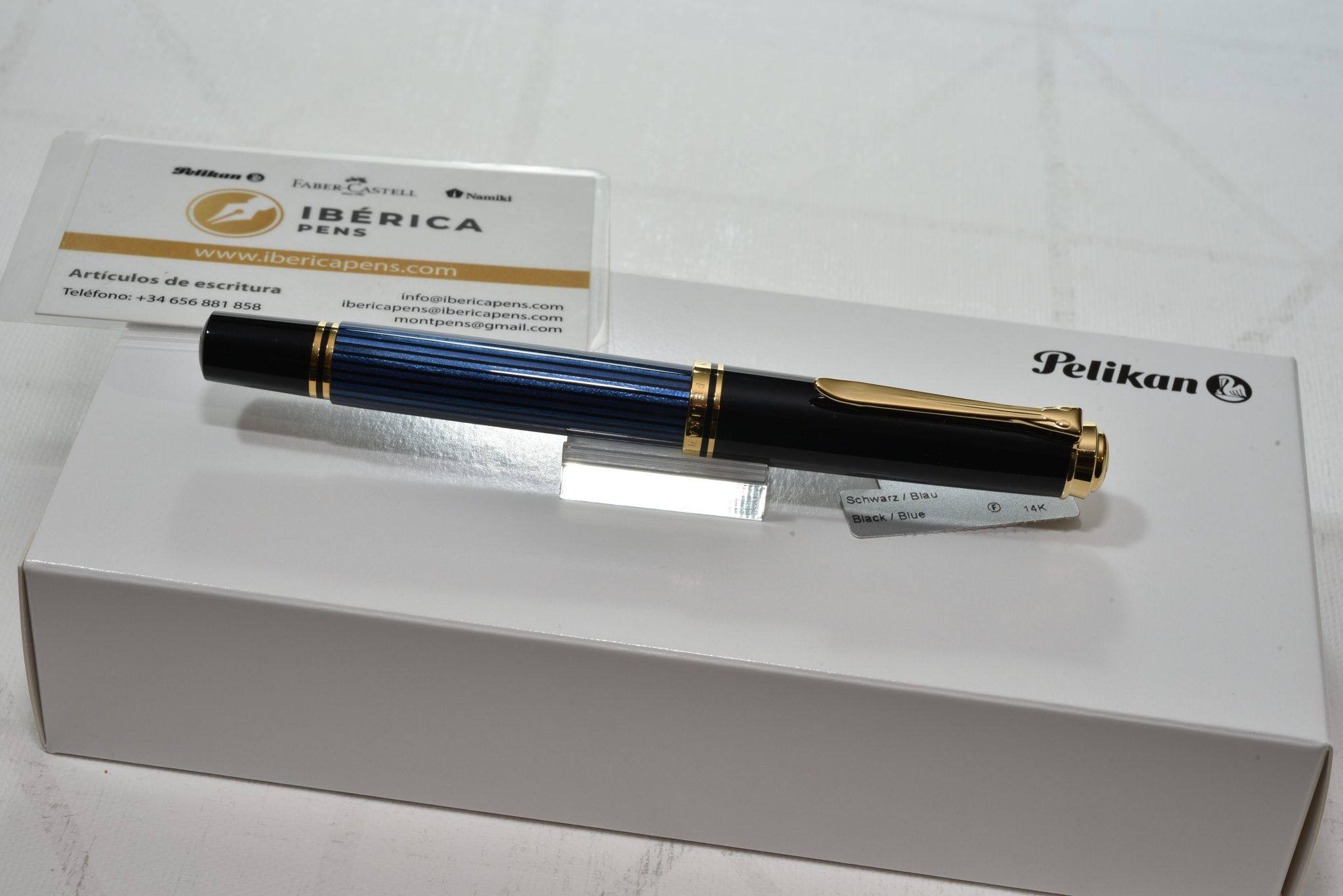 Pluma Estilogr Fica Pelikan Souver N Negro Azul Ib Rica Pens Especialistas En Compra Y