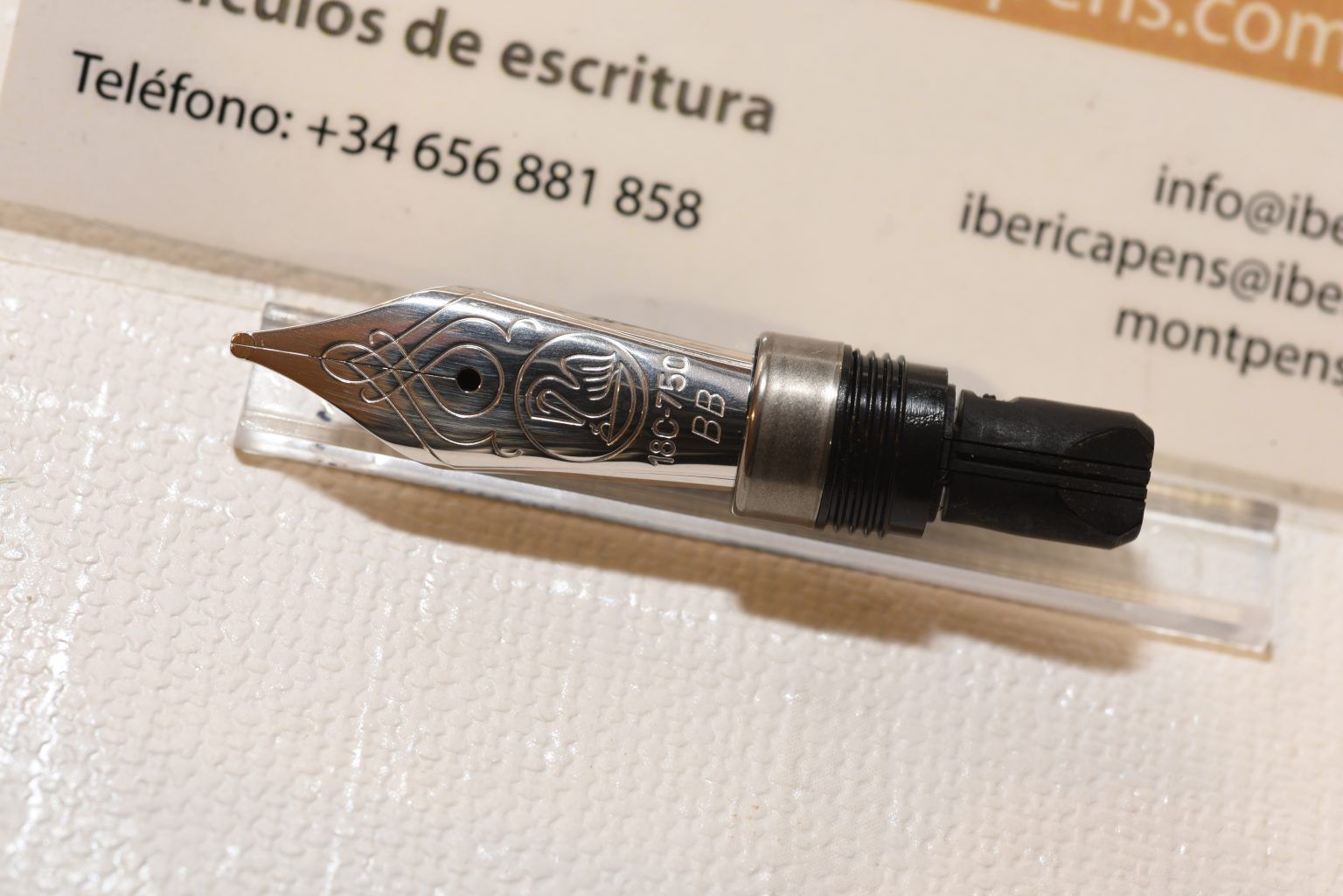 Pennino Di Ricambio Pelikan 14 Carati Oro 585 Per M605 - Larghezza M Medio, Completamente Rodiato, Con Alimentatore
