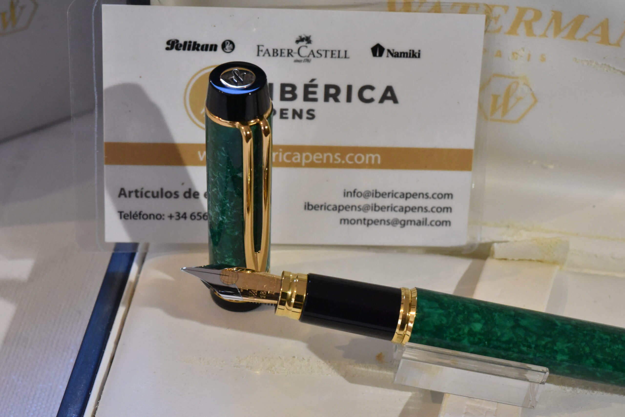 Waterman Patrician Le Man 100 Green Fountain Pen nib F 18k - Image 3